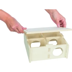Trixie Meerkamerhuis. 4 Kamers - Kooi Accessoire - 25x25x10 cm