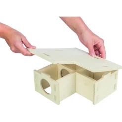 Trixie Meerkamerhuis. 3 Kamers - Kooi Accessoire - 25x25x10 cm