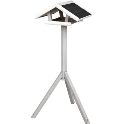 Trixie Natura Voederhuis Op Standaard - Voederhuis - 46x22x115 cm Grijs Wit