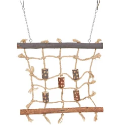 Trixie Natural Living Klim- En Klautertouwwand - Vogelspeelgoed - 27x24 cm