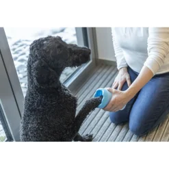 Trixie Pootreiniger Silicone - Hondenpootverzorging - Blauw M/L