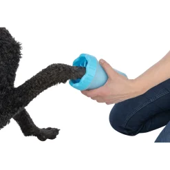 Trixie Pootreiniger Silicone - Hondenpootverzorging - Blauw M/L