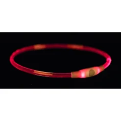 Trixie Usb Flash Lichtgevende Band Ø 8 Mm - Hondenveiligheidslampje - 40 cm Multi-Color S/M