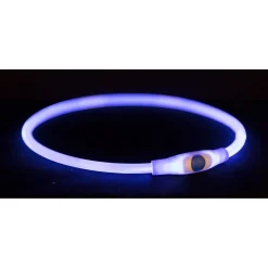 Trixie Usb Flash Lichtgevende Band Ø 8 Mm Blauw - Hondenveiligheidslampje