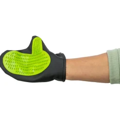 Trixie Vachtverzorinshandschoen - Vachtverzorging - 11x21 cm Grijs Groen