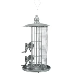 Trixie Voederstation 3in1 - Voersilo - Ø20x36.5 cm Zilver