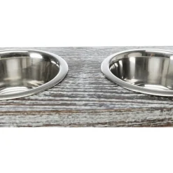 Trixie Voer En Waterbak Set Hout Wit - Hondenvoerbak