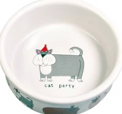 Trixie Voer/Waterbak. Keramiek - Kattenvoerbak - Ø12 cm Assorti