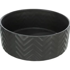 Trixie Voer/Waterbak. Keramiek Zwart - Kattenvoerbak