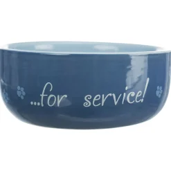 Trixie Voer/Waterbak 'Thanks For Service' Keramiek - Kattenvoerbak - Ø11 cm Assorti