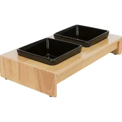 Trixie Voer/Waterbak-Set - Kattenvoerbak - 28x15x5 cm Zwart Natural