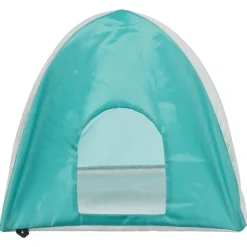 Trixie Wigwam Voor Konijnen - Kooi Accessoire - 37x55x37 cm Lichtgrijs Turquoise