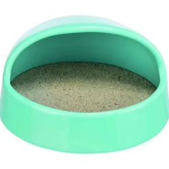 Trixie Zandbad Keramiek - Vachtverzorging - 16x8x14 cm Turquoise