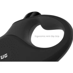 Tug Tug 360° Rollijn - Hondenriem - 5 m Zwart Grijs Tot <  50kg L