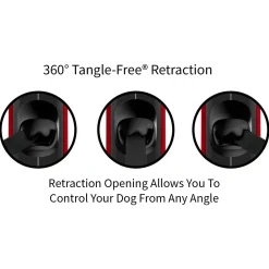 Tug Tug 360° Rollijn Met Dispenser - Hondenriem - 5 m Rood Tot < 25 Kg M