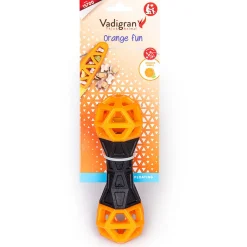 Vadigran Tpr Orange Fun Halter - Hondenspeelgoed - Sinaasappel 18 cm Oranje Zwart