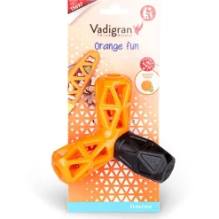 Vadigran Tpr Orange Fun Ster - Hondenspeelgoed - Sinaasappel 13 cm Oranje Zwart