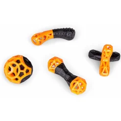 Vadigran Tpr Orange Fun Ster - Hondenspeelgoed - Sinaasappel 13 cm Oranje Zwart