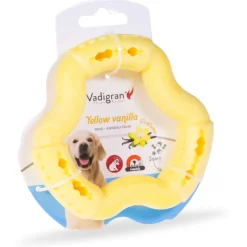 Vadigran Tpr Ring Yellow Vanilla Geel - Hondenspeelgoed