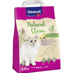 Vitakraft Natural Clean Kattenbakvulling Van Witte Maïs - Kattenbakvulling - 2.4 kg