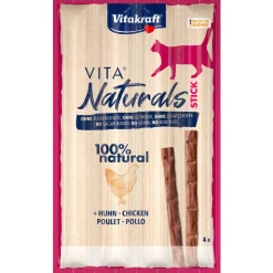 Vitakraft Naturals Cat Stick - Kattensnack - 4 stuks