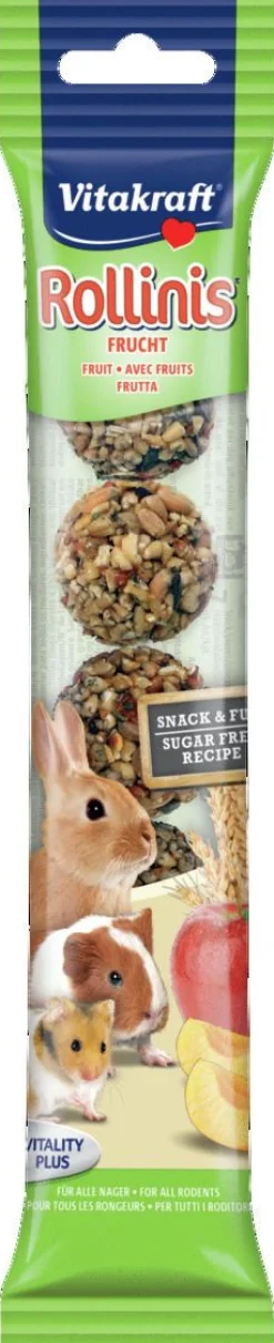 Vitakraft Rollinis Fruitmix - Knaagdiersnack - 48 g