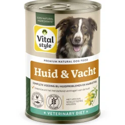 Vitalstyle Blik Huid + Vacht - Hondenvoer - Kip Varken 400 g