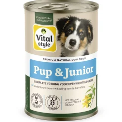 Vitalstyle Blik Vitaal Vlees Junior - Hondenvoer - 400 g