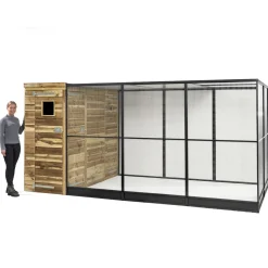 Voldux Volière R10 Links - Vogelverblijven - 391x200x190 cm Bruin