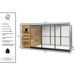Voldux Volière R10 Links - Vogelverblijven - 391x200x190 cm Bruin
