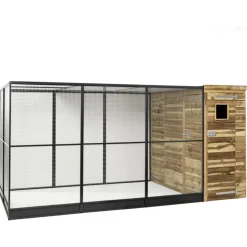 Voldux Volière R10 Rechts - Vogelverblijven - 391x200x190 cm Bruin