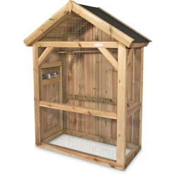 Voldux Volière S1  Deurtje Links - Vogelverblijven - 145x70x190 cm Naturel