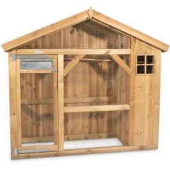 Voldux Volière S2 Rechts - Vogelverblijven - 215x70x185 cm Natural