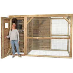 Voldux Volière Toon Links - Vogelverblijven - 300x120x190 cm Natural