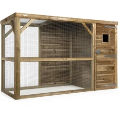 Voldux Volière Toon Rechts - Vogelverblijven - 300x120x190 cm Natural