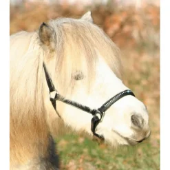 Waldhausen Lerenhalster Diamond Zwart - Paardenhalster