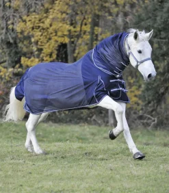 Waldhausen Luxe Vliegendeken Met Halsstuk Blauw - Anti insect
