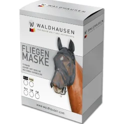 Waldhausen Luxe Vliegenmasker Met Oren En Neus Zwart - Anti insect