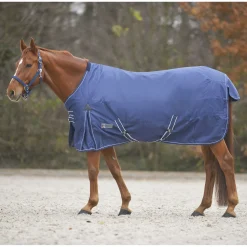 Waldhausen Regendeken Economic Met Fleece Blauw&Wit - Stalbenodigdheden
