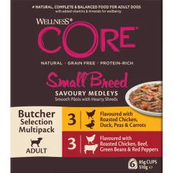 Wellness Core Small Breed Savoury Butcher Multi-Pack - Hondenvoer - Mix 6x85 g