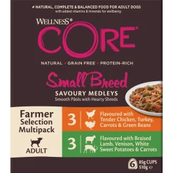 Wellness Core Small Breed Savoury Farmer Multi-Pack - Hondenvoer - Mix 6x85 g