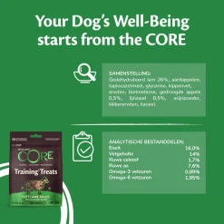 Wellness Core Training Treats Lamb Flavoured With Apple - Hondensnacks - Lam Appel 170 g Voor Volwassen Honden Van Alle Rassen