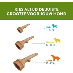 Whimzees Antler Stazak - Hondensnacks - 24 stuks Small