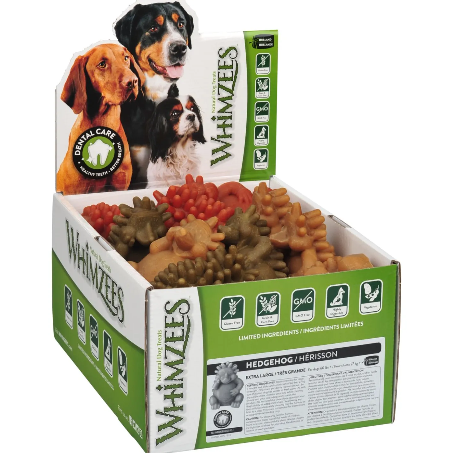 Whimzees Egel - Hondensnacks - Denta 9.1 cm Xlarge