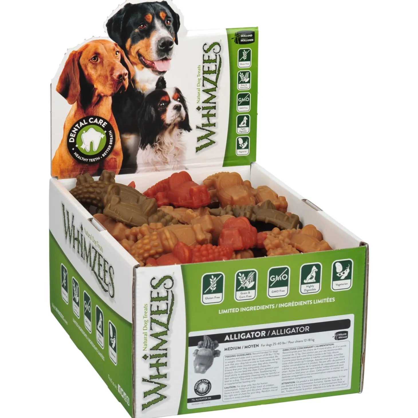 Whimzees Krokodil - Hondensnacks - Denta 8.7 cm Medium