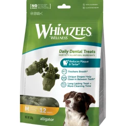 Whimzees Krokodil Stazak - Hondensnacks - Denta 7.6 cm 12 stuks Medium
