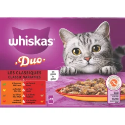 Whiskas 1+ Classic Variaties In Gelei Maaltijdzakjes Multipack - Kattenvoer - 12x85 g