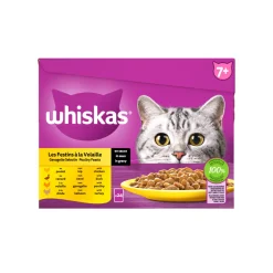 Whiskas 7+ Gevogelte Selectie In Saus Maaltijdzakjes Multipack - Kattenvoer - Gevogelte 24x85 g