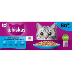 Whiskas 1+ Selectie In Gelei Maaltijdzakjes Multipack - Kattenvoer - Vis 80x85 g