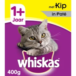 Whiskas Blik Pate - Kattenvoer - Kip Paté 400 g
